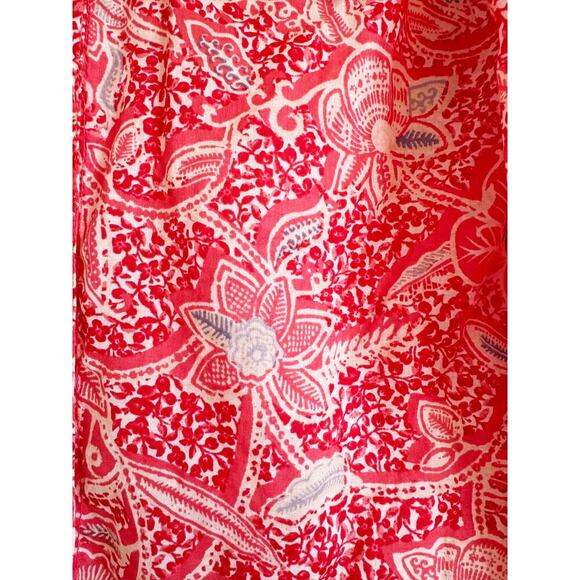 TORY BURCH PINK TROPICAL FLORAL PRINT BUTTON UP - Picture 3 of 4